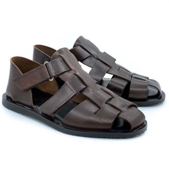 Сандалии Emozioni коричневые кожаные - фото 7, 