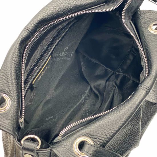 Сумка Marina Creazioni черная кожаная - фото 6, 