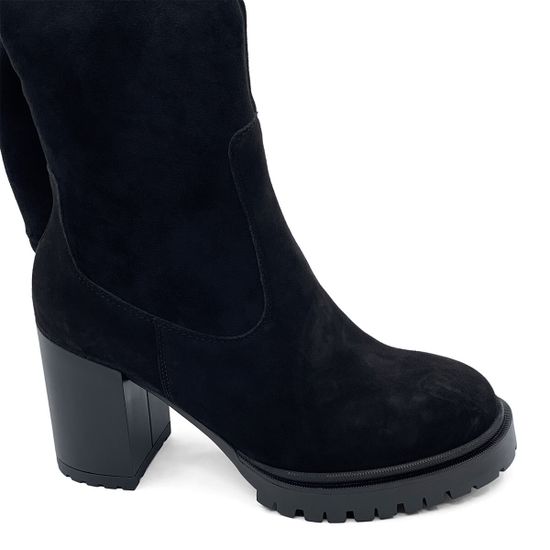 Сапоги CVCover черные замшевые евромех - фото 4, 840104-2 COV