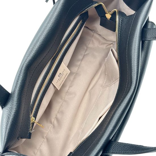 Сумка Loristella черная кожаная - фото 5, 