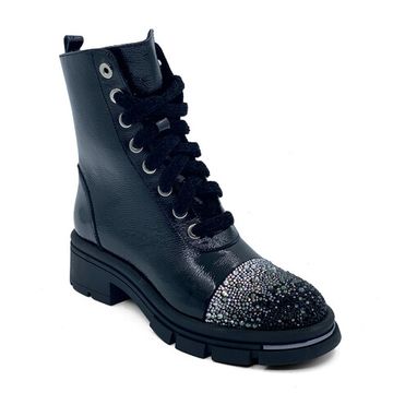 Ботинки Tiffi черные из лакированной кожи на шерсти - фото 2, A383 TI LAK NERO