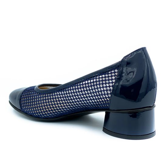 Туфли Donna Soft синие комбинация наплака и текстиля - фото 3, DS0141 DS BLU