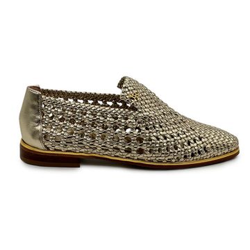 Туфли летние Ilasio Renzoni золотистые перфорированные кожаные - фото 1, 5805 IR ORO