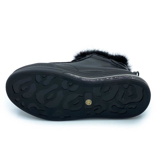 Ботинки Ilasio Renzoni черные кожаные МЕХ - фото 4, 