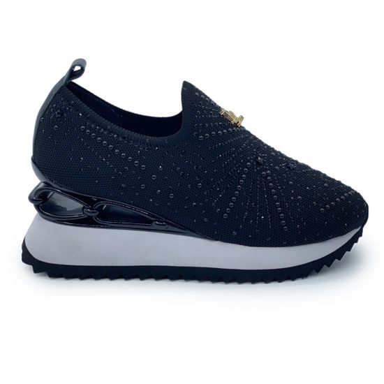 Кроссовки Ilasio Renzoni черные стрейч текстиль - фото 1, 