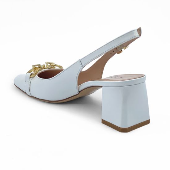 Туфли слингбэк Tiffi лакированная кожа белые - фото 3, TF26/50 TI BIANCO