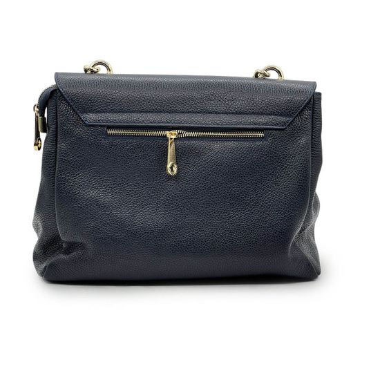 Сумка Di Gregorio синяя кожаная - фото 3, 