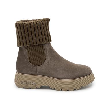 Ботинки KELTON замша/текстиль светло-серые на байке - фото 1, AG1730L KEL TORBA2026
