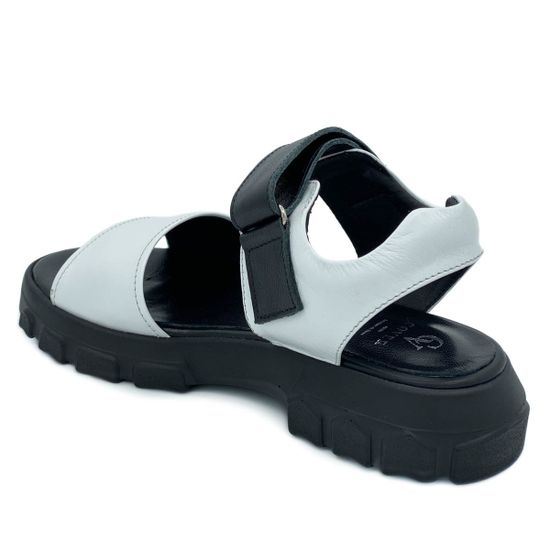 Босоножки Cover черно-белые кожаные - фото 3, 9051-1 COV