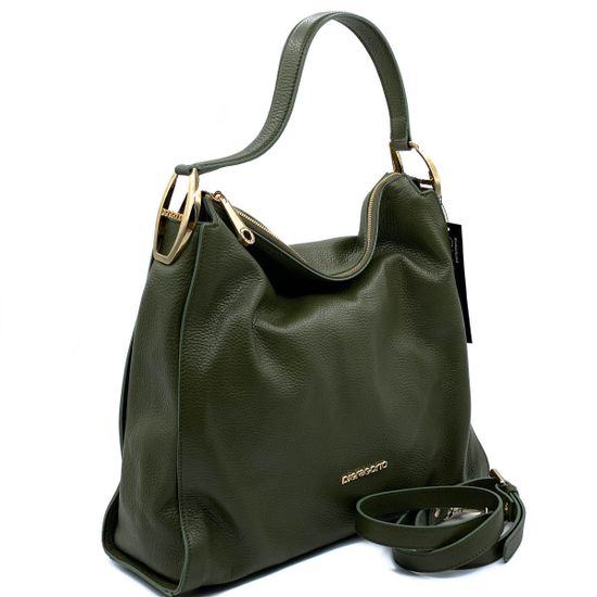 Сумка Di Gregorio зеленая кожаная - фото 2, 