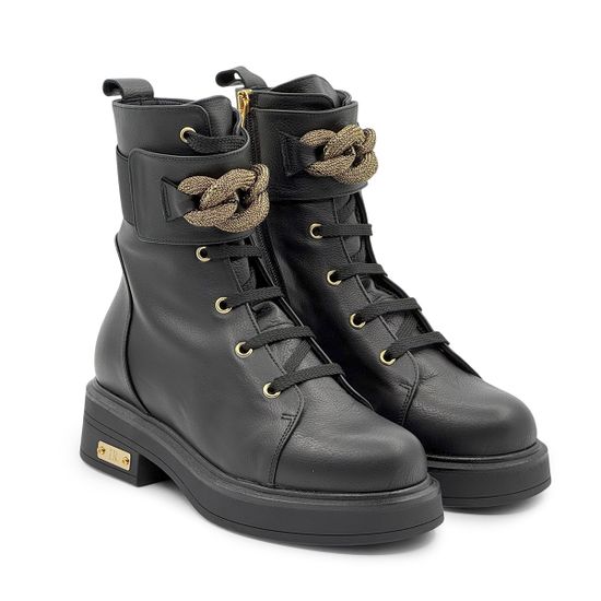 Ботинки Ilasio Reanzoni черные кожаные на байке - фото 10, 5712 IR NERO