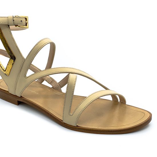 Босоножки Gianmarco Lorenzi бежевые кожаные - фото 6, P4D8U0047 GML