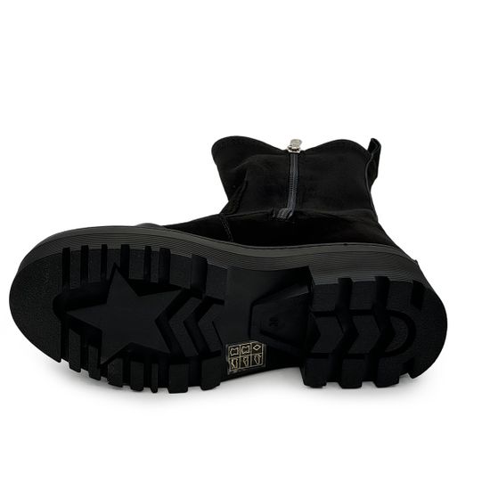 Ботинки высокие TUFFONI черные замшевые на меху - фото 4, 3624015VF TUF