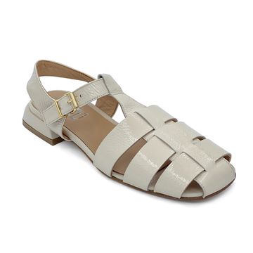 Сандалии MIMMU молочного цвета кожаные лакированные - фото 2, F023K2 MIM MILK