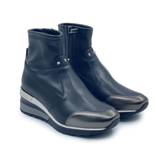 Ботинки Donna Soft черные кожаные демисезонные - фото 8, DS1621 DS