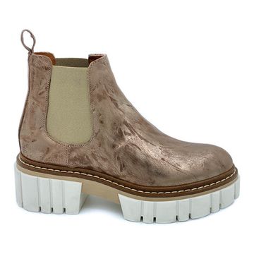 Ботинки Mimmu бронзовые кожаные демисезонные - фото 1, E502E1 MIM METAL