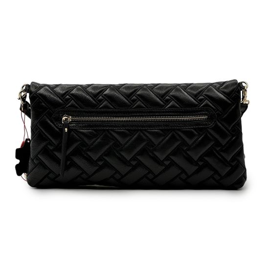 Сумка-клатч Marina Creazioni черная кожаная стеганая - фото 3, B6754 MC NERO