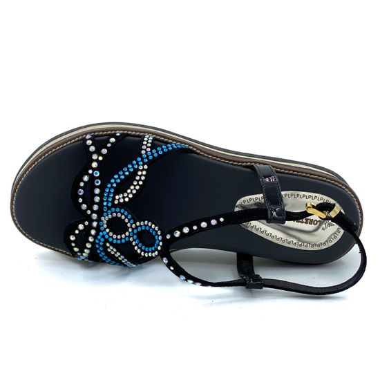 Босоножки Loretta Pettinari черные кожаные - фото 5, 5348S LP