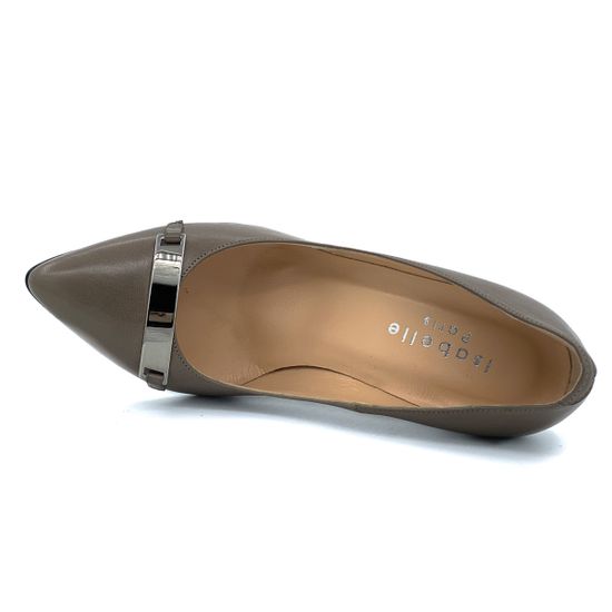 Туфли Isabelle бежевые кожаные - фото 5, A323РАЗНОТОН ISAB