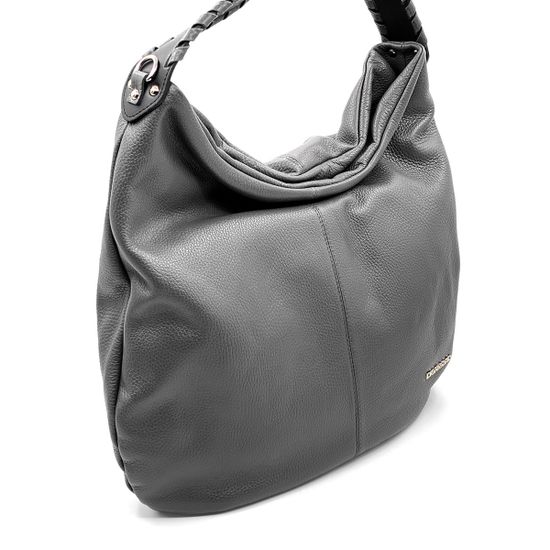 Сумка Di Gregorio серая кожаная - фото 2, 8787 DG GRIGIO