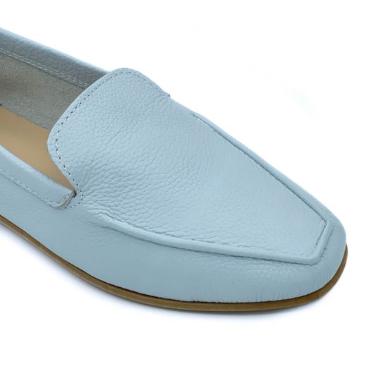 Мокасины Cover голубые кожаные - фото 6, 738-18 COV
