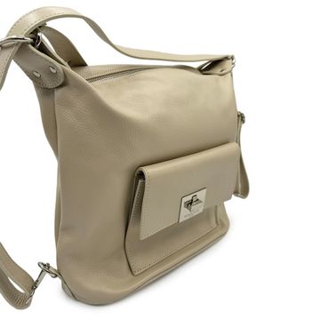 Сумка-рюкзак Renato Angi бежевая кожаная - фото 2, 3254701 RA BEIGE