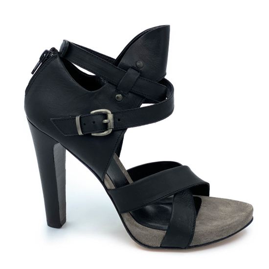 Босоножки Fru.it черные кожаные - фото 1, 3842 (Taupe) FR