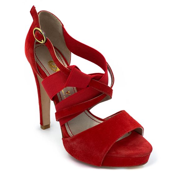 Босоножки Cover красные замшевые - фото 2, 