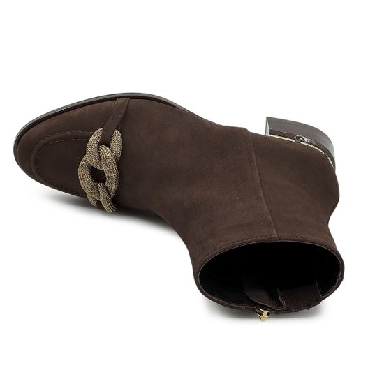 Ботильоны Ilasio Reanzoni коричневые замшевые на байке - фото 5, 4351 IR MORO