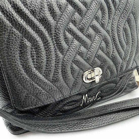 Сумка Marina Creazioni черная кожаная стеганая - фото 4, 
