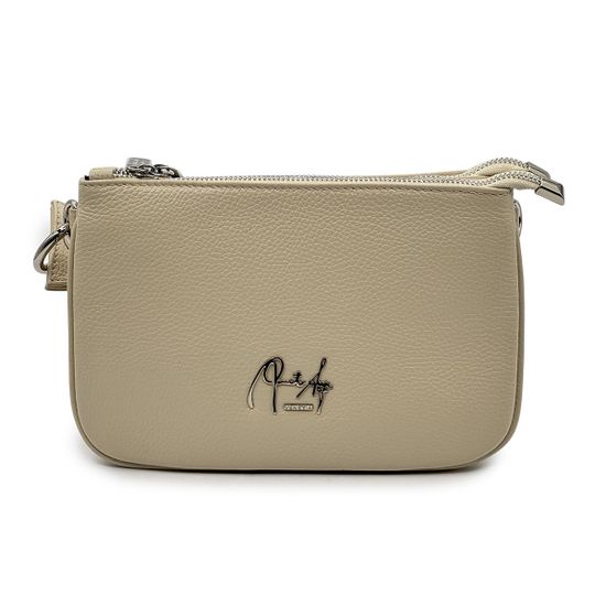 Клатч Renato Angi бежевый кожаный - фото 1, 