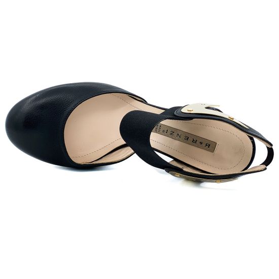 Босоножки Renzi кожаные черные - фото 5, 503407B RZ