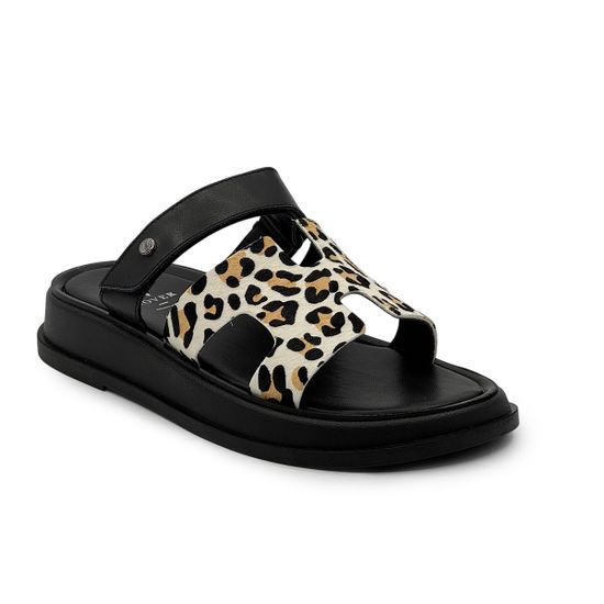 Сабо женские CVCOVER белые кожаные принт &quot;леопард&quot; - фото 2, 1623-27 COV LEO BIANCO