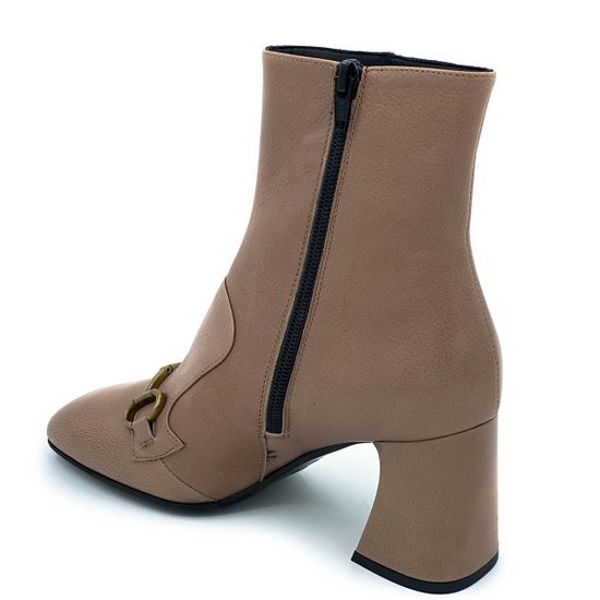 Ботильоны Jeannot бежевые кожаные демисезонные - фото 3, 84141 JN