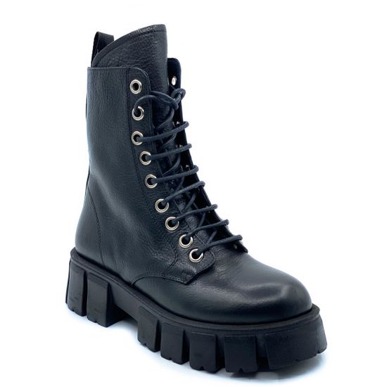 Ботинки Mimmu черные кожаные демисезонные - фото 2, M405M1 MIM NAP NERO