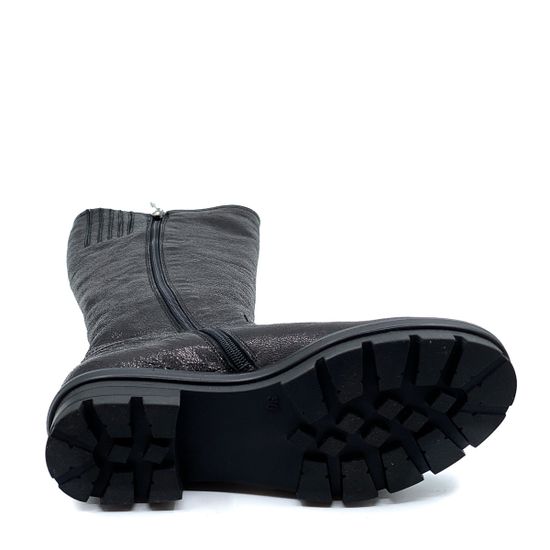 Сапоги Luca Verdi черные из лакированной кожи демисезонные - фото 4, 