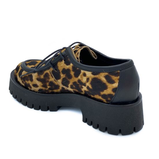 Полуботинки Mimmu черно-коричневые пони демисезонные - фото 3, E007E2 MIM LEO