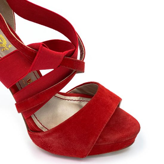 Босоножки Cover красные замшевые - фото 5, 