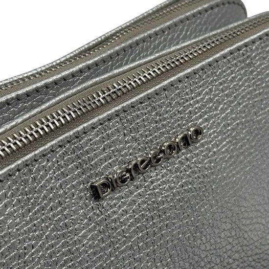 Сумка Di Gregorio серебристая кожаная - фото 6, 8798 DG ARGENTO