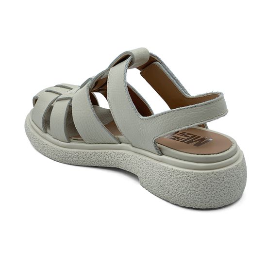 Сандалии MIMMU кожаные бежевые - фото 3, E303E15 MIM PANNA