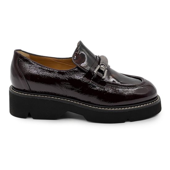 Лоферы женские Mot-Cle бордовые наплак - фото 1, MOT2757 MOT BORDO