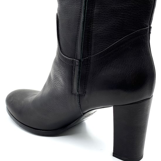 Сапоги Renzi черные кожаные МЕХ - фото 7, 471519 RZ NAPPA