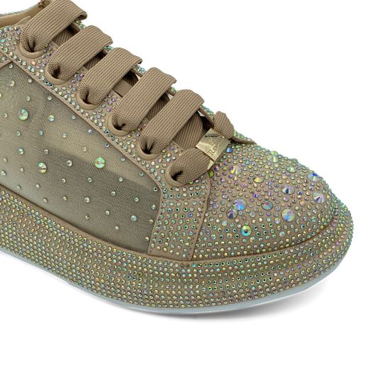 Кроссовки Ilasio Renzoni кожа и текстиль золотого цвета - фото 6, 