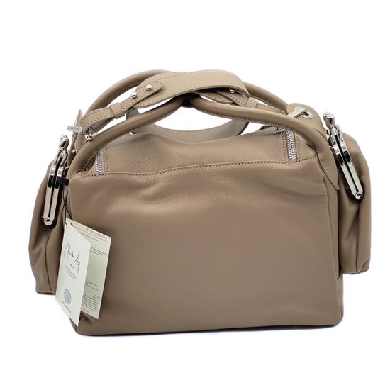 Сумка Renato Angi бежевая кожаная - фото 3, 