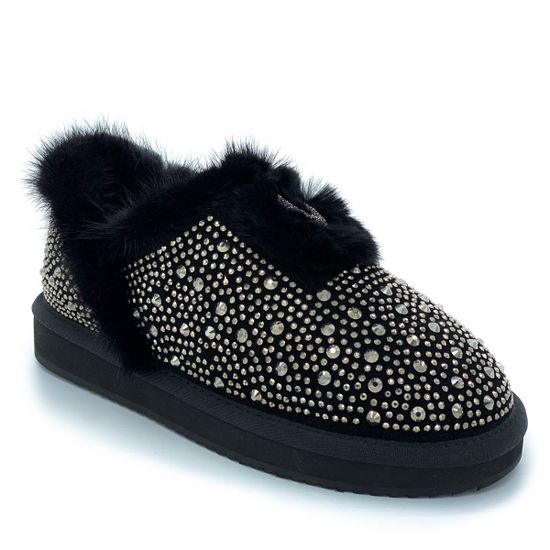 Полуботинки Lab Milano черные замшевые МЕХ - фото 2, 