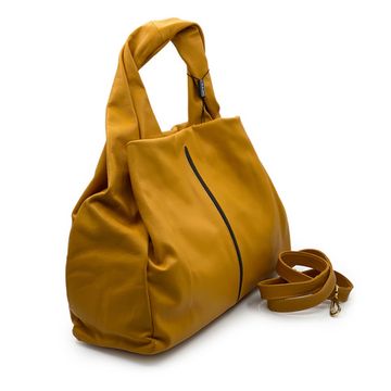 Сумка Di Gregorio желтая кожаная - фото 2, 3696 DG GIRASOLE MORO