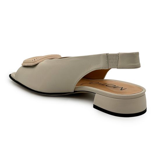 Босоножки MOT-CLE бежевые кожаные - фото 3, MOT3200P MOT AVORIO