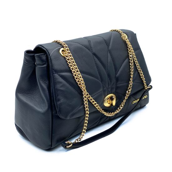 Сумка Di Gregorio синяя кожаная - фото 2, 