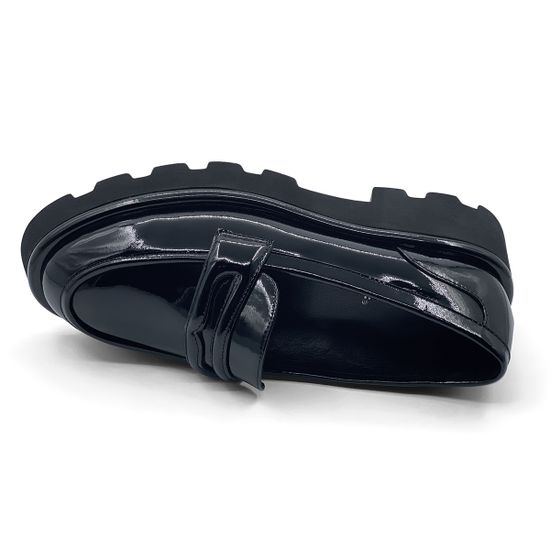 Лоферы Tuffoni черные лакированные демисезонные - фото 5, 