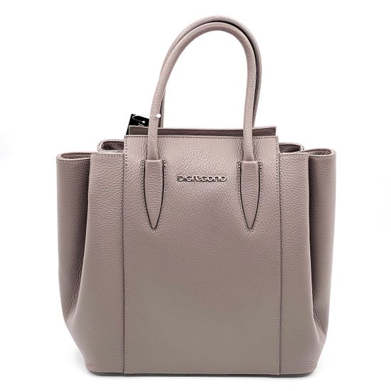 Сумка Di Gregorio серая кожаная - фото 1, 